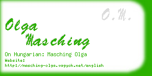 olga masching business card